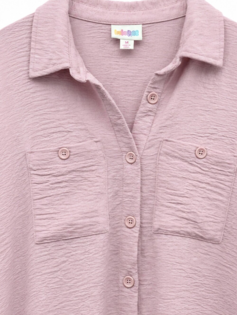 LuLaRoe Cotton Gauze short-sleeve button-up Shirt. Size Medium. - Picture 4 of 5